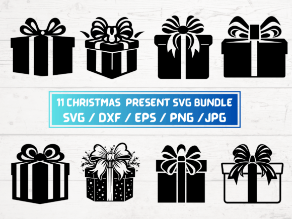 10 CHRISTMAS Present SVG Bundle for Crafts & Graphics