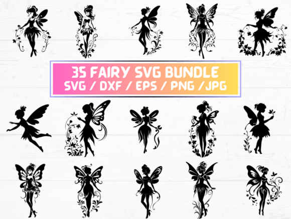 35 Fairy SVG: Graphics for Crafts Sellers