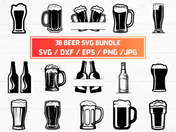 Beer SVG Graphics for Crafts & Digital Selling