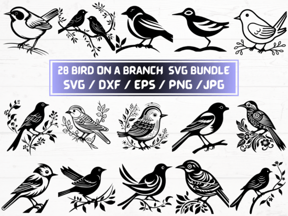 Bird on a Branch SVG: Graphics for Crafts Done Right
