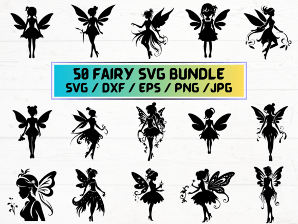 Fairy SVG, DXF, EPS, JPG: Crafts & Graphics for Local Branding