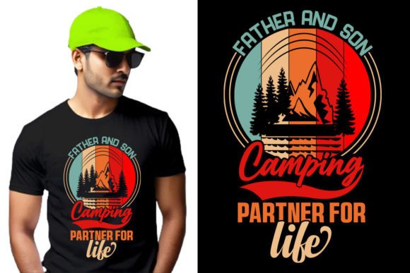 Father and Son Camping Partner for Life Graphics & T-Shirt Designs