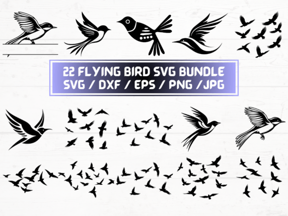 Flying Bird SVG: Graphics for Crafts & Local Branding