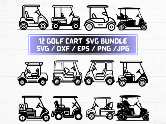 Golf Cart SVG: Graphics for Crafts & Content Publishing
