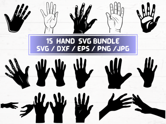Hand SVG Graphics for Crafts