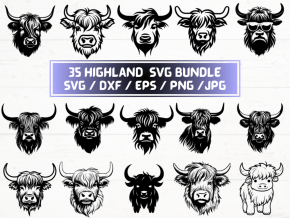Highland Cow SVG: Graphics for Crafts Sellers
