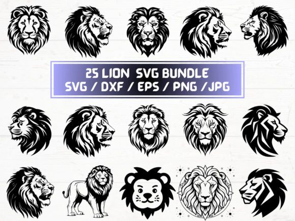 Lion SVG Files: Graphics for Crafts & Creative Branding