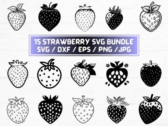 Strawberry SVG: Graphics for Crafts & Creative Brands