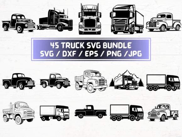Truck SVG: Graphics for Crafts & Creative Projects